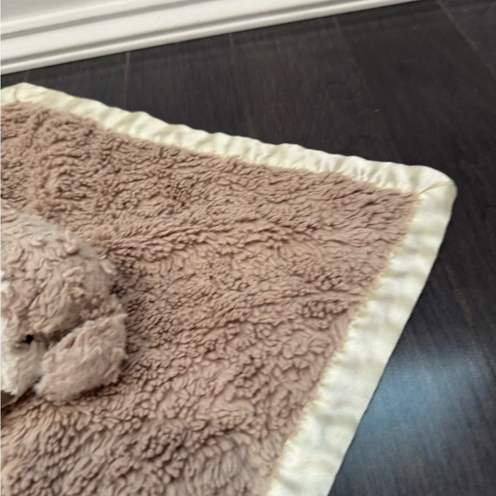 Baby Infant Toddler Brown Plush Dog Security Blanket Lovey - Picture 3 of 4